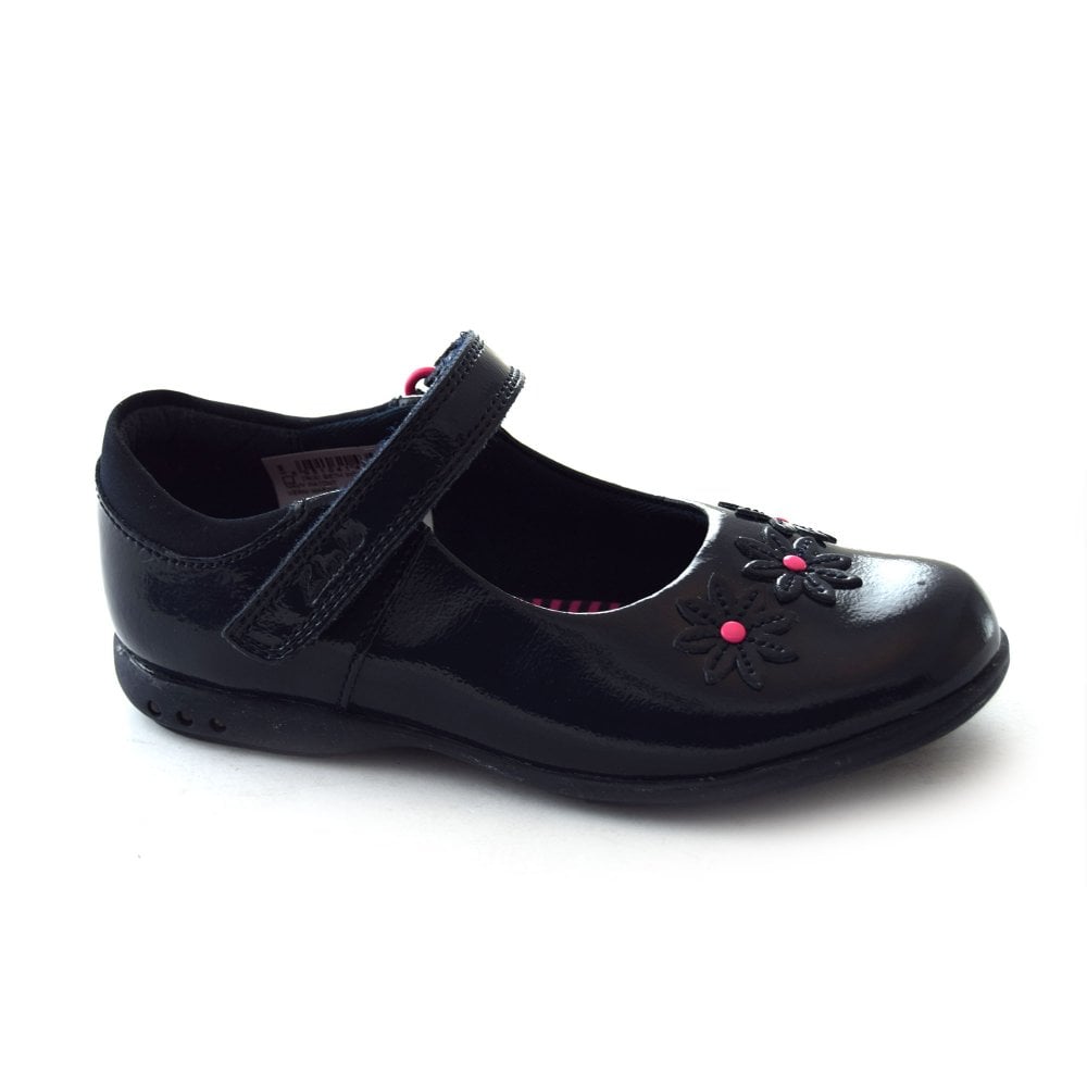 Scarpe Clarks Trixi Candy Pre Per Bambine - Nere, Fitting F, Scuola E Tempo Libero