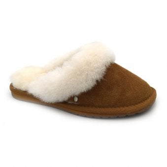 JOLIE LADIES SHEEPSKIN LINED MULE SLIPPER