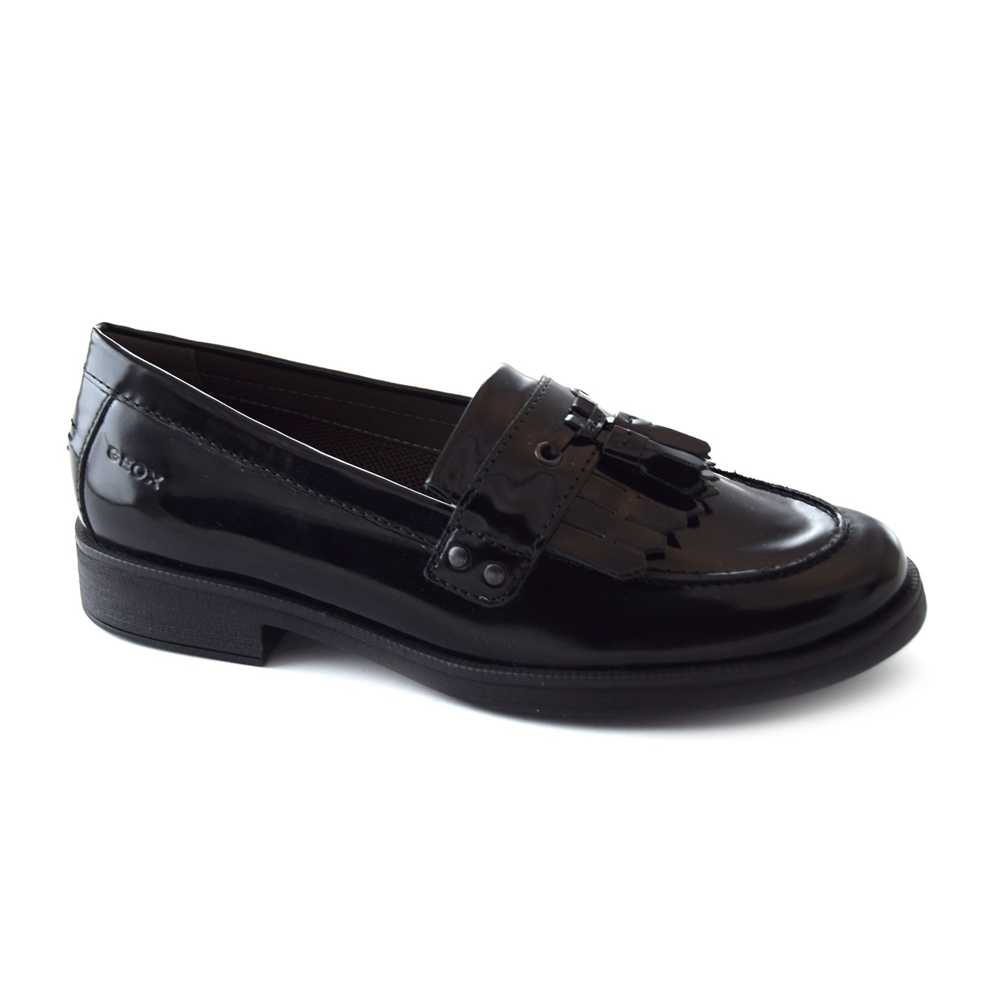 Chaussures Geox Fille Jr Agata D - Cuir Souple Style Brogue Pour Uniforme Scolaire