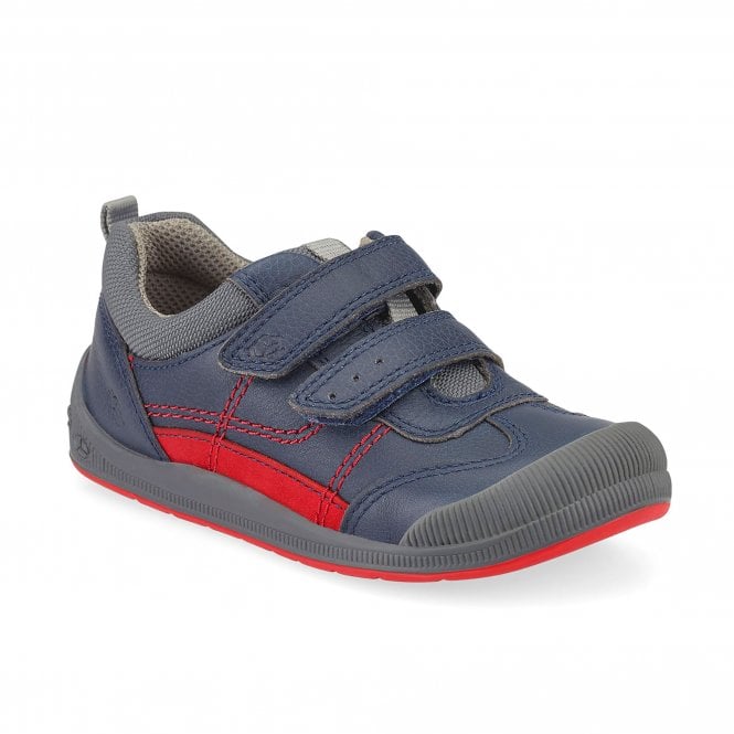 Start-rite TICKLE NAVY LEAT BOYS SHOE 