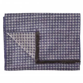 BLUE/GREY HOUNDSTOOTH SCARF