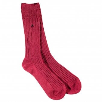BURGUNDY BOOT SOCKS