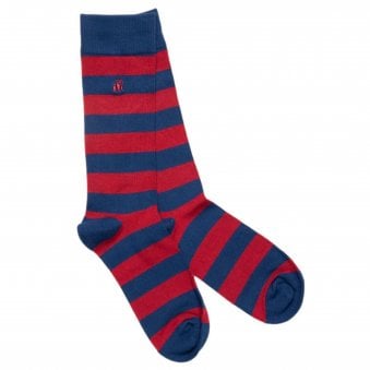 BURGUNDY STRIPED SOCKS