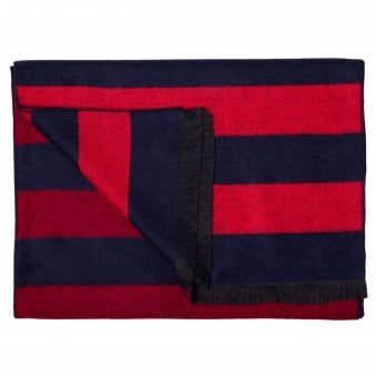 RED/BURGUNDY STRIPE SCARF
