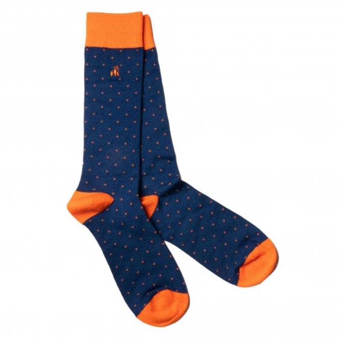 Swole Panda SPOTTED ORANGE COMFORT CUFF SOCKS