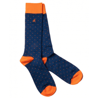 SPOTTED ORANGE SOCKS